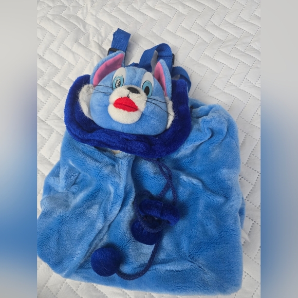 RARE Vintage Tom & Jerry Stuffed Animal drawstring pouch mini backpack 90s - Picture 6 of 11